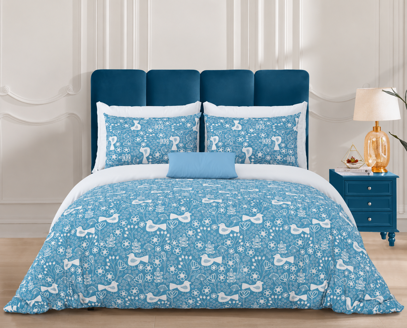 Premium 100% Cotton Super King Bedsheet Set (108" x 108") – Traditional Jaipuri Print with 2 Pillow Covers - Image 5