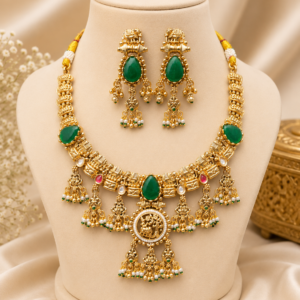 Imperial Elephant Heritage Antique Gold-Plated Choker Necklace