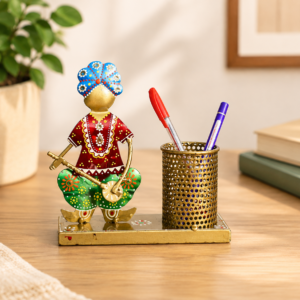 Handcrafted Rajasthani Musician Pen Holder