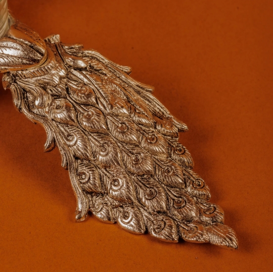 German Silver-Plated Peacock T-Light Holder - Image 4