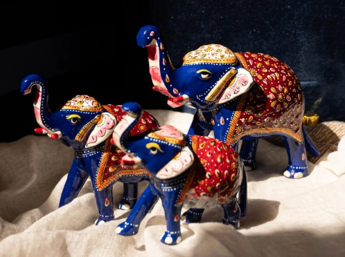 Premium Metal Meenakari Elephant Collection - Image 14