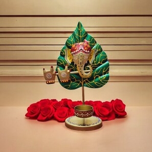 Handcrafted Ganesha Tea Light Candle Holder - Image 2