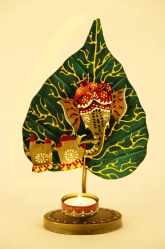 Handcrafted Ganesha Tea Light Candle Holder - Image 4