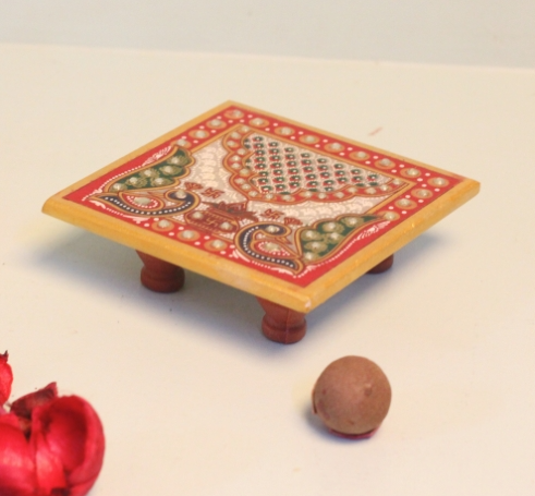 Premium Resin Laddu Gopal Idol on Handcrafted Marble Chowki - Image 3